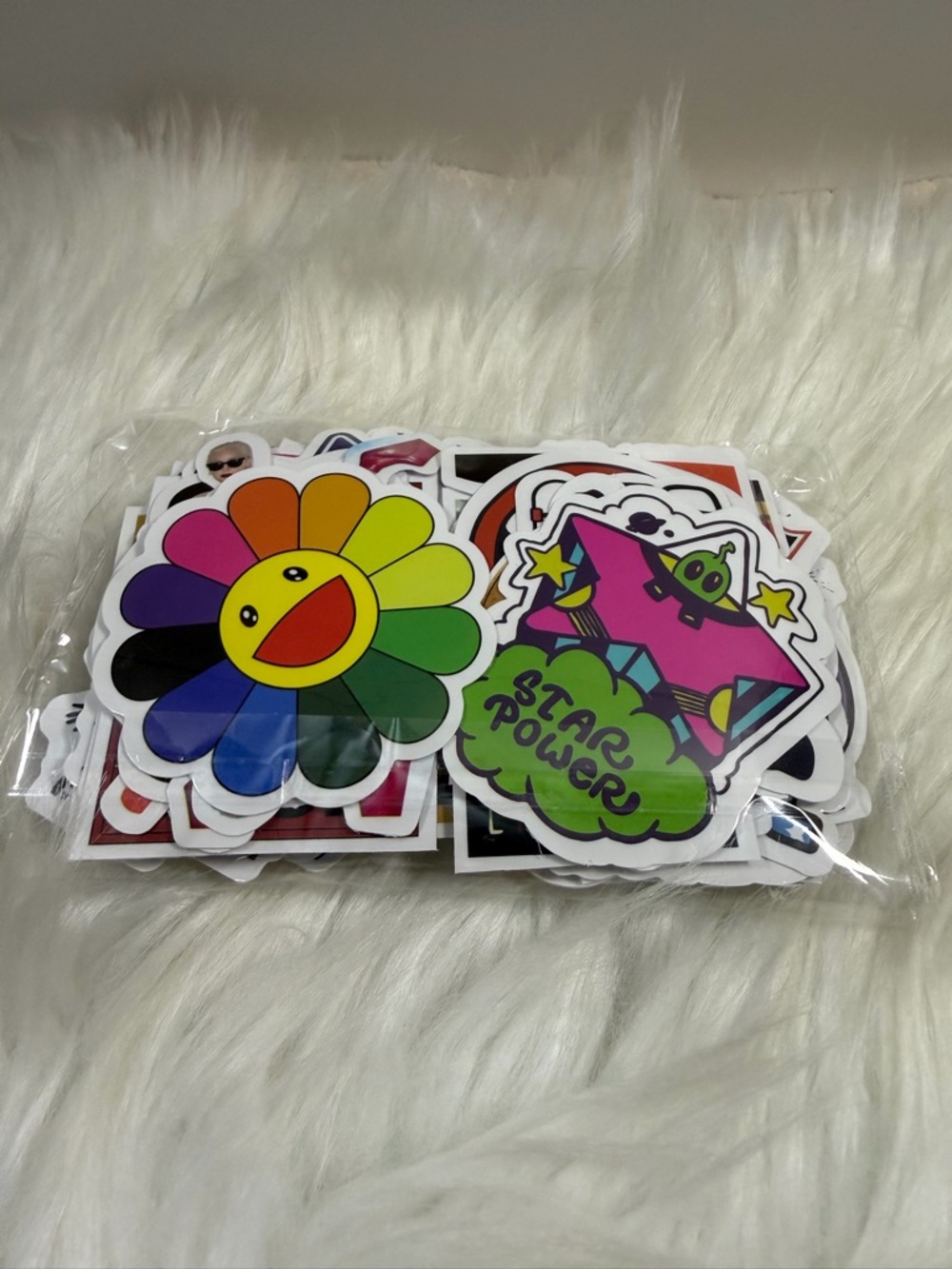 💙3/$20💙 100 count Colorful Rainbow Flower & Space Sticker Pack